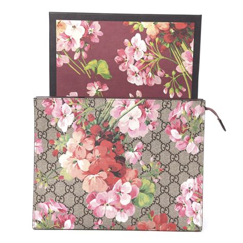 gucci gg supreme monogram large blooms cosmetic case antique rose|gucci blooms On Sale .